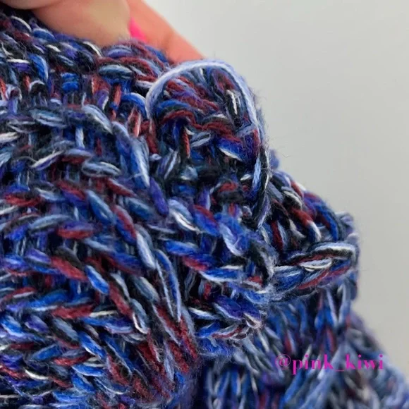 🆑 For Love and Lemons Knitz Indigo Mini Cable Dress - Picture 13 of 16